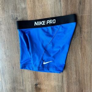 Women’s Small Nike Pro 3” Electric Blue Spandex Shorts